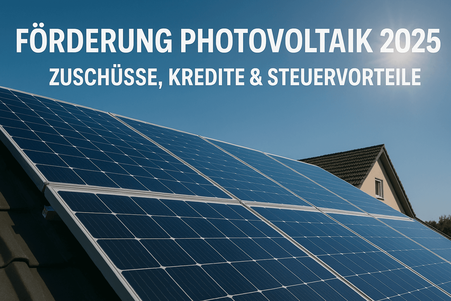 Förderung Photovoltaik 2025 - Zuschüsse, Kredite & Steuervorteile