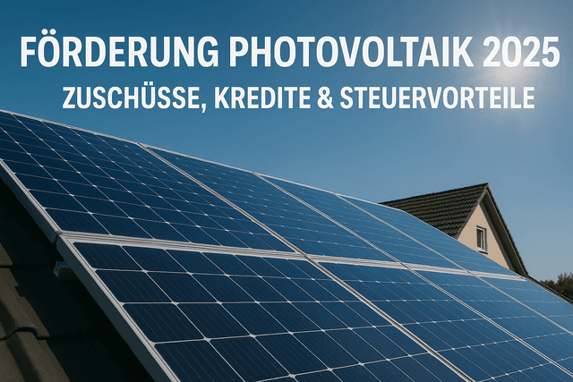 Förderung Photovoltaik 2025 - Zuschüsse, Kredite & Steuervorteile