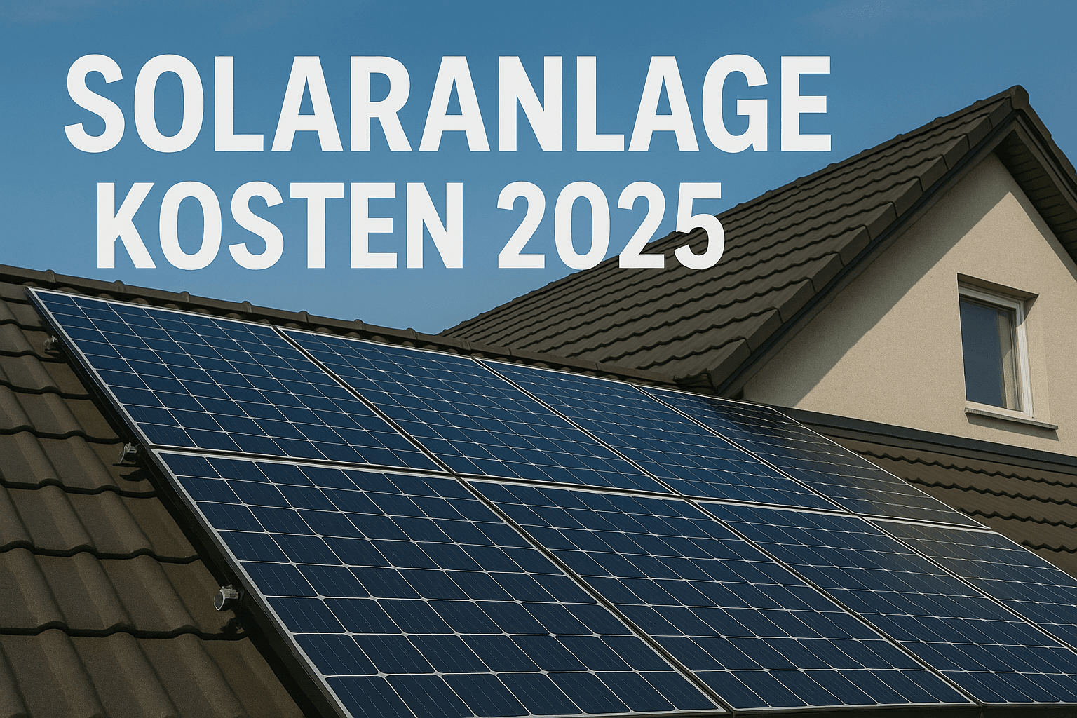 Solaranlage Kosten 2025 - Was kostet eine Photovoltaikanlage wirklich?
