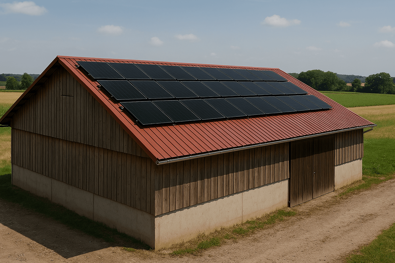 Solaranlage auf landwirtschaftlichen Gebäuden