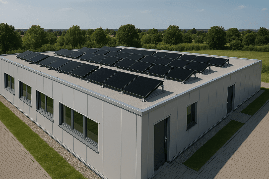 Solaranlage auf einem Unternehmensgebäude